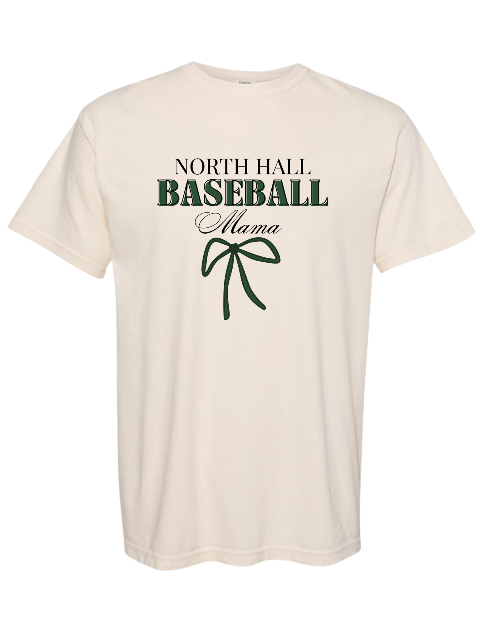 North Hall Baseball Mama Bow T-Shirt