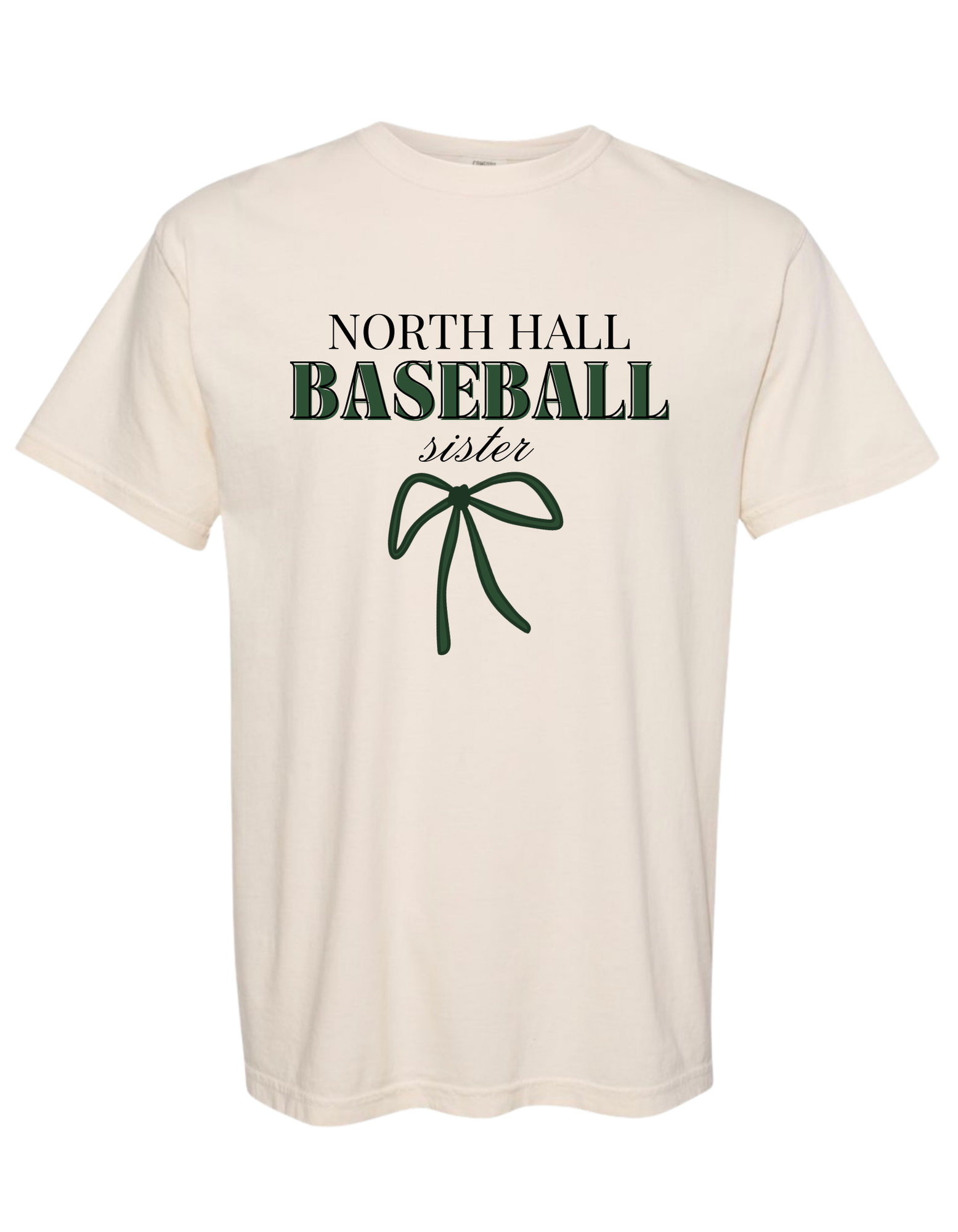 North Hall Baseball Sister Bow T-Shirt