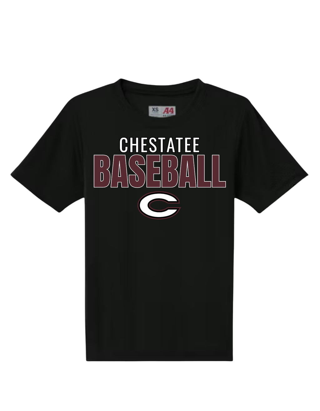 Chestatee Baseball Maroon & White Performance T-Shirt