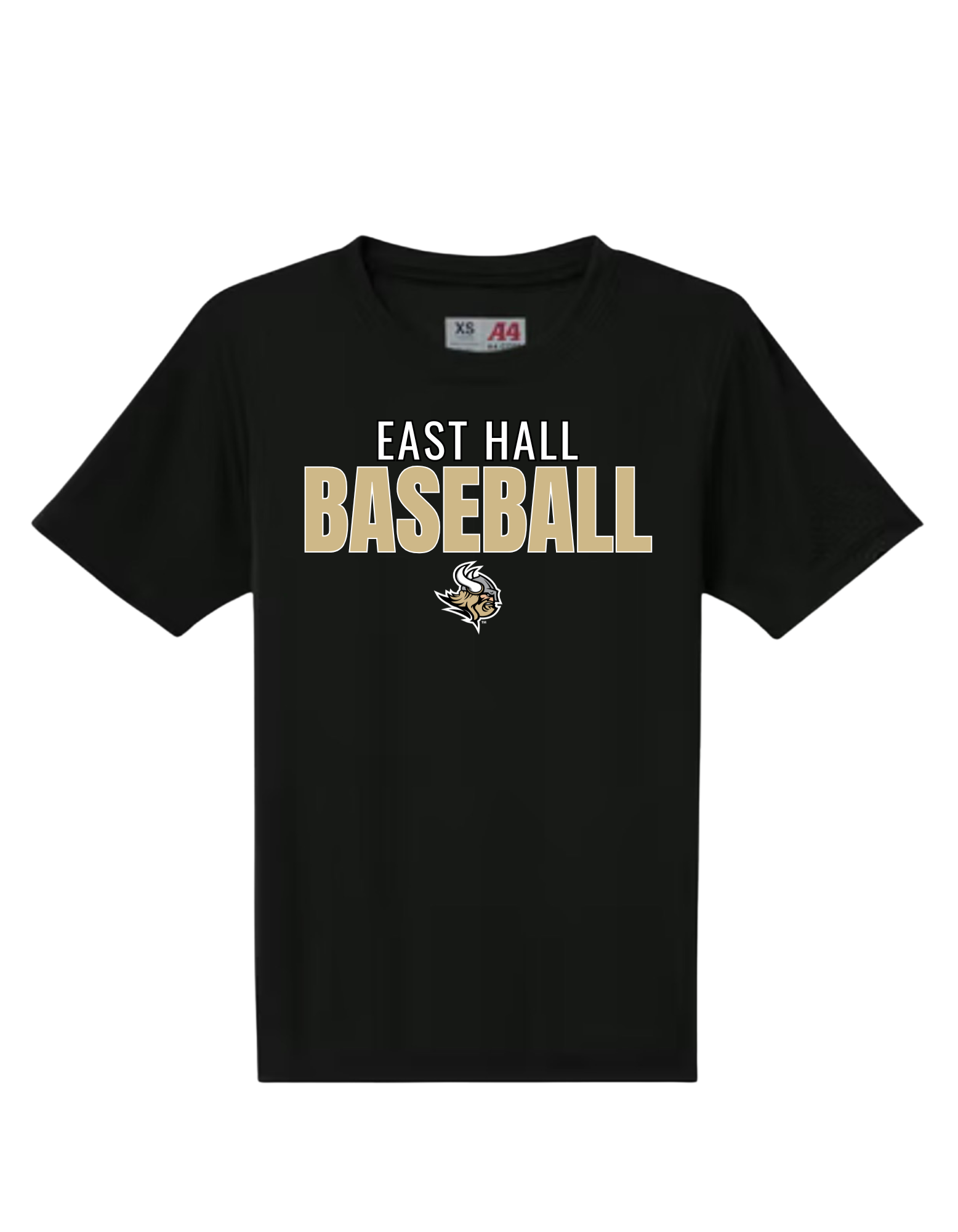 East Hall Baseball Gold & White Performance T-Shirt