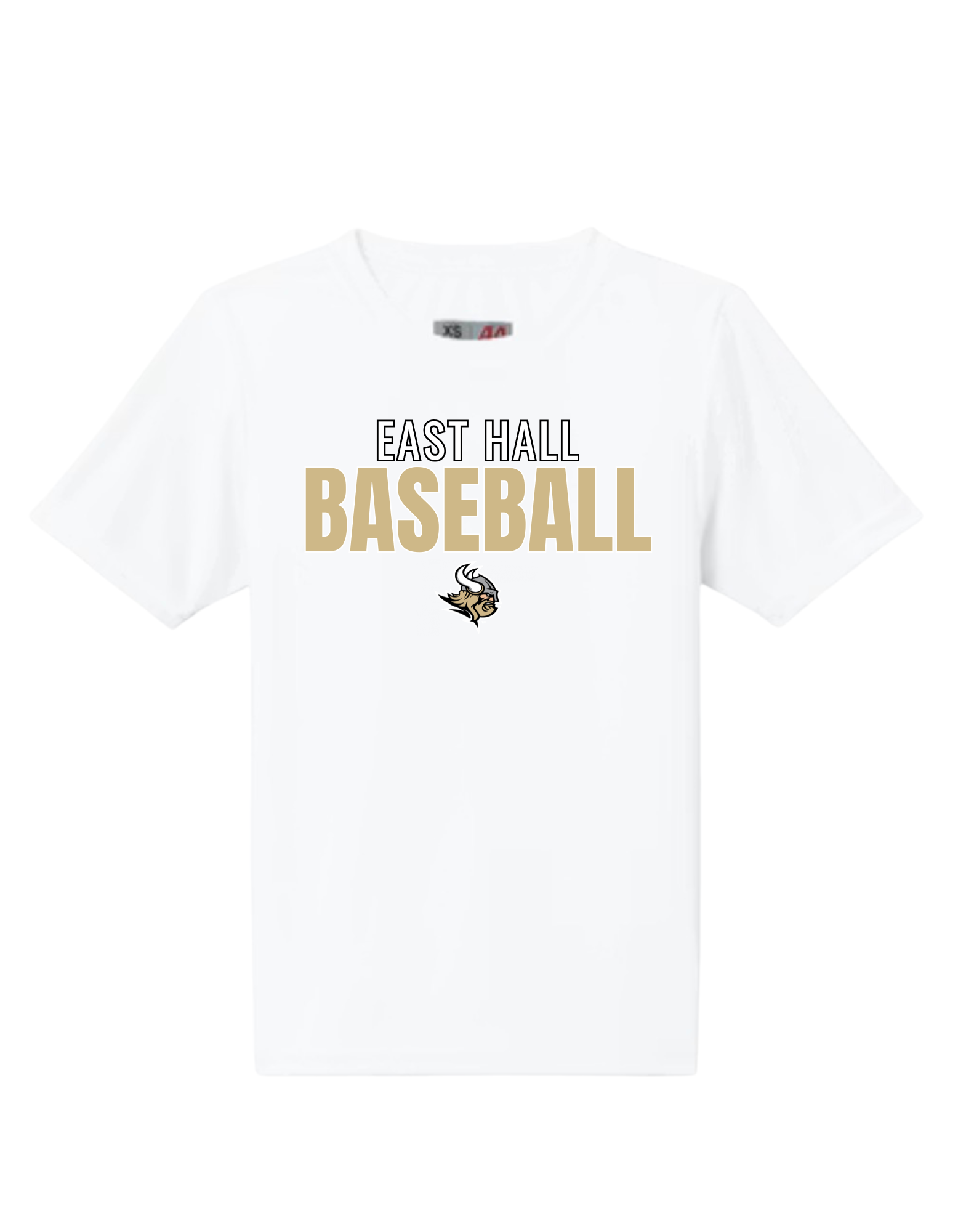 East Hall Baseball Gold & White Performance T-Shirt