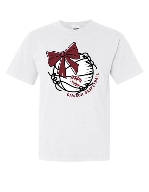Dawson County Basketball & Bow T-Shirt