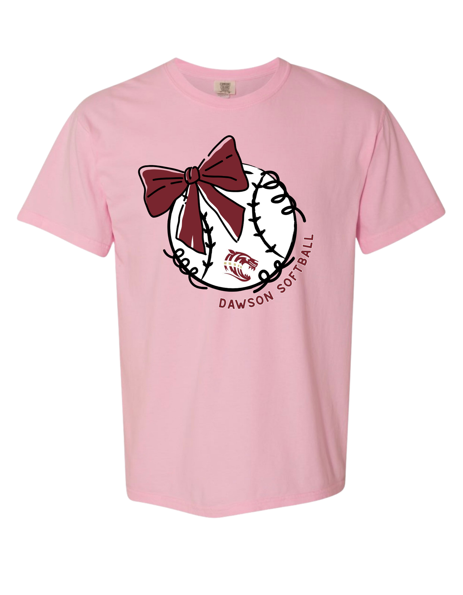 Dawson County Softball & Bow T-Shirt