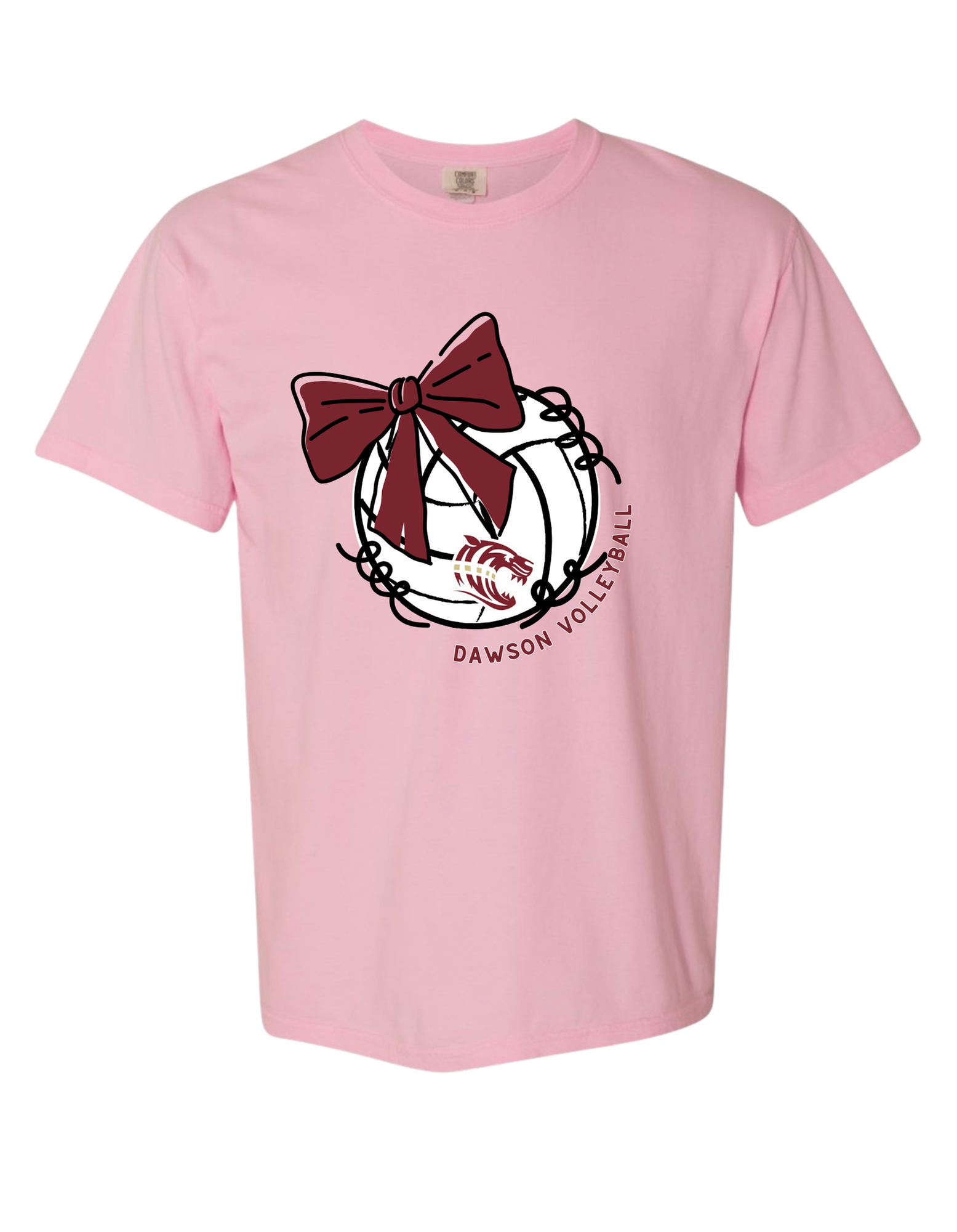 Dawson County Volleyball & Bow T-Shirt