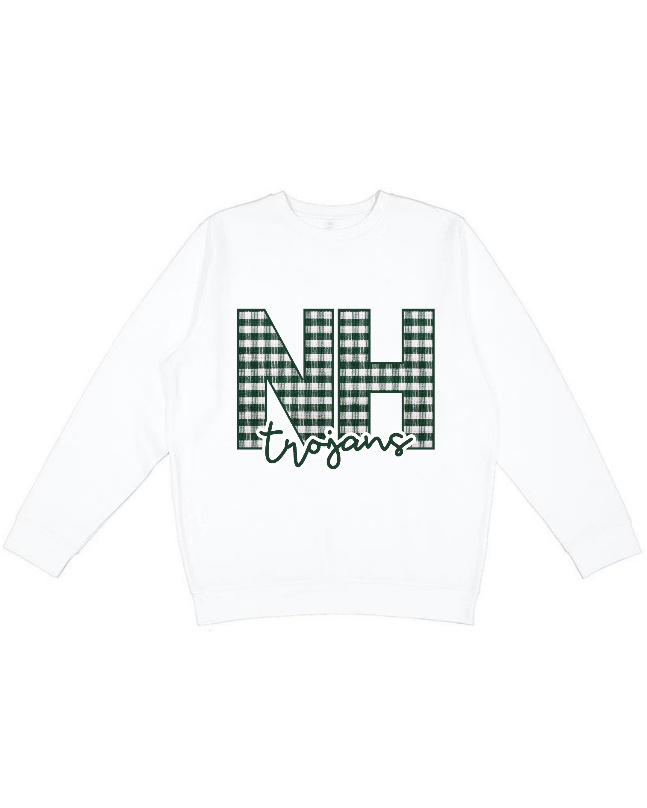 North Hall Trojans Gingham Boutique Sweatshirt
