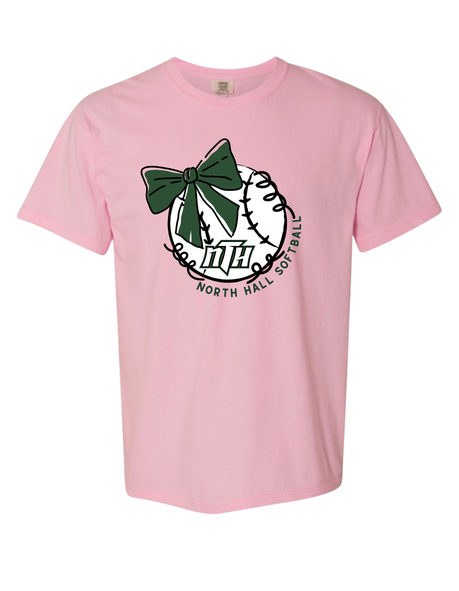 North Hall Softball & Bow T-Shirt