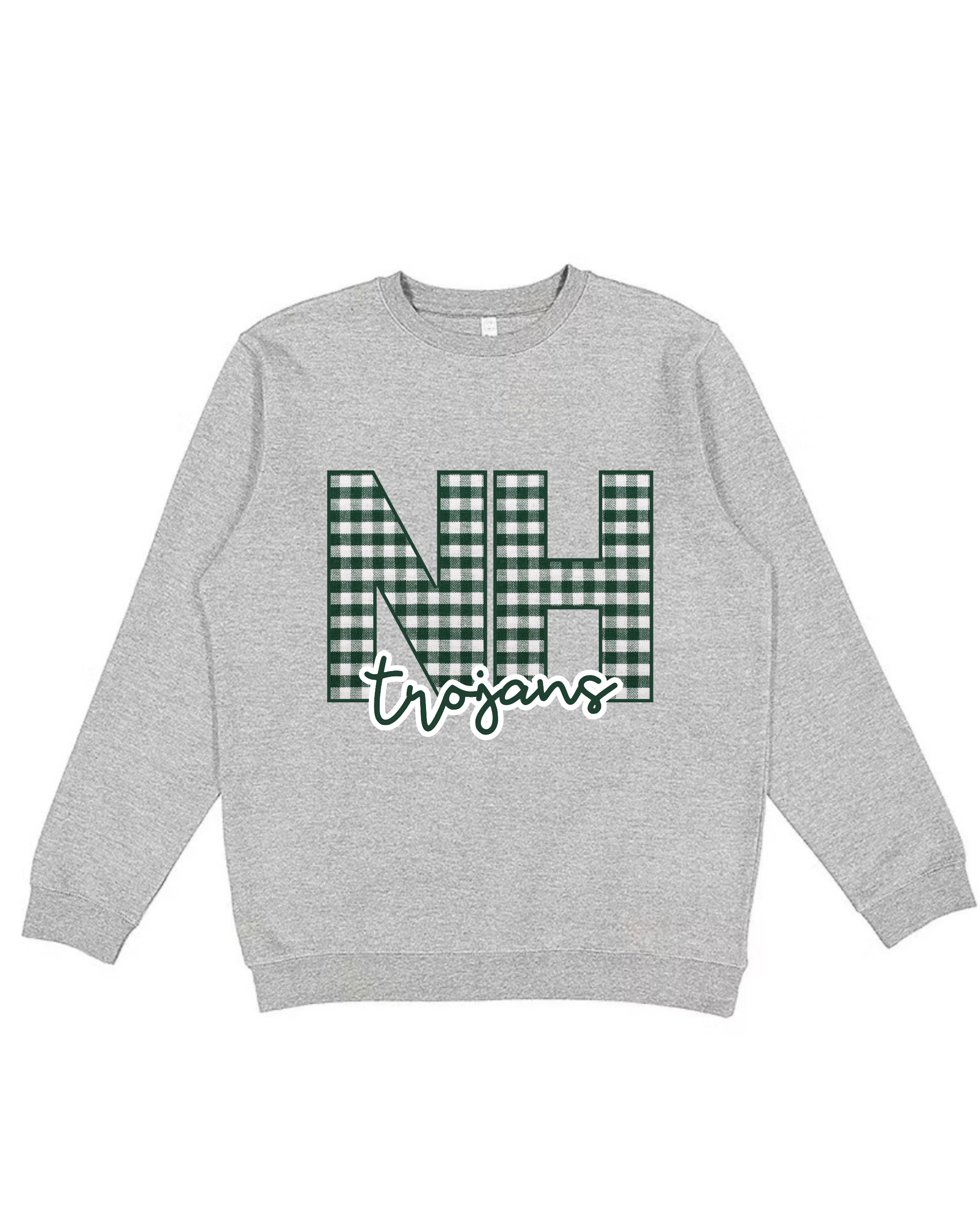 North Hall Trojans Gingham Boutique Sweatshirt