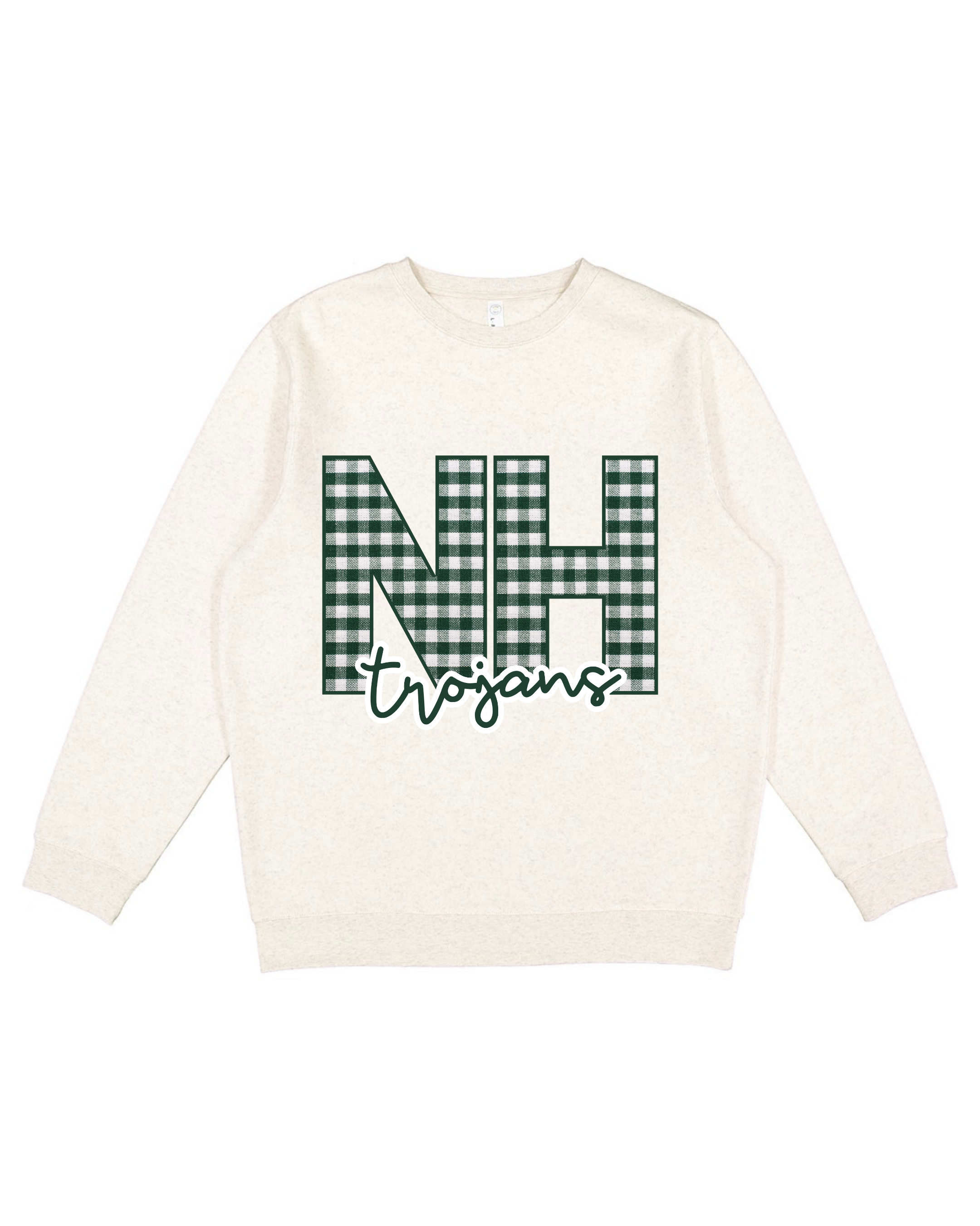North Hall Trojans Gingham Boutique Sweatshirt