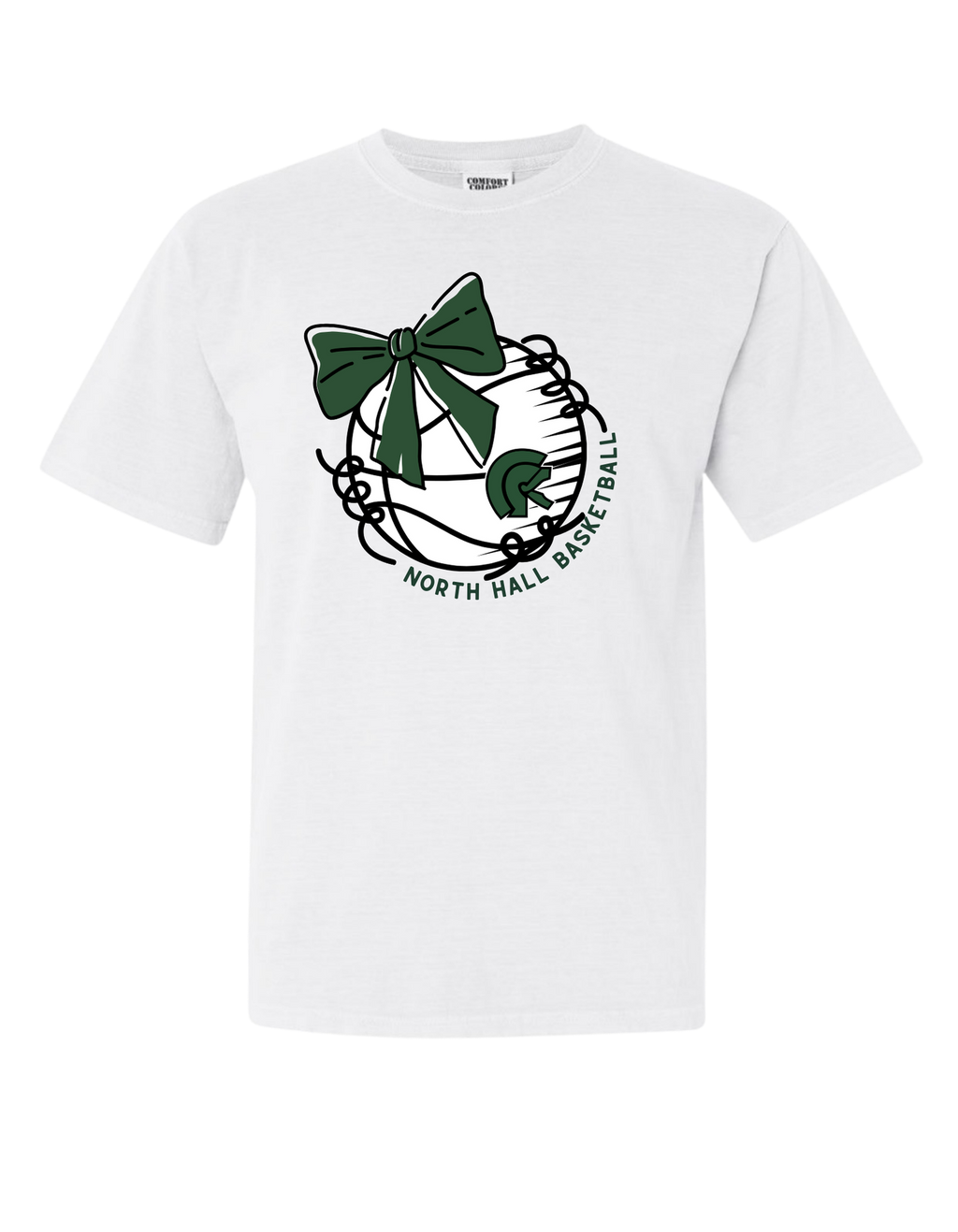 North Hall Basketball & Bow T-Shirt