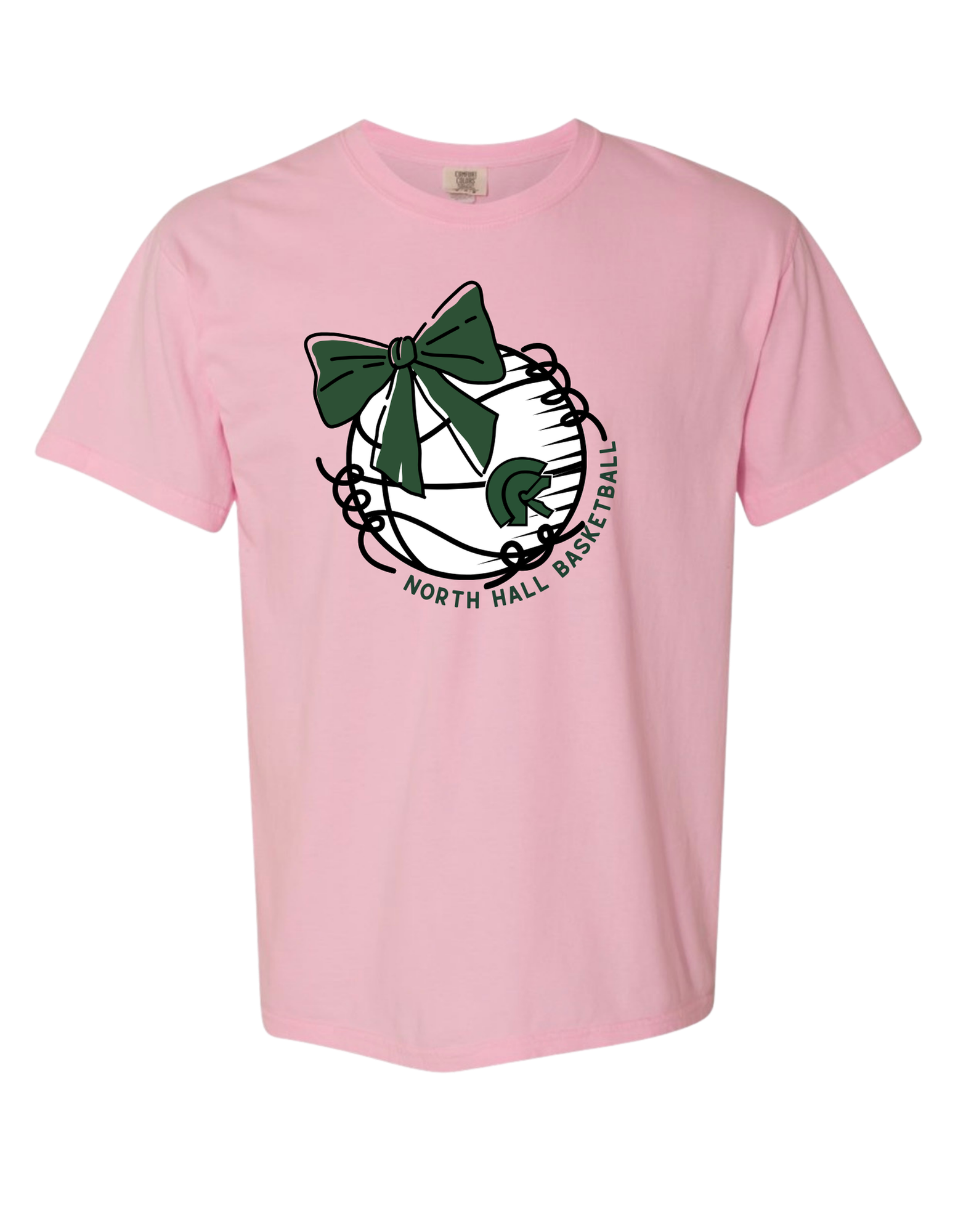 North Hall Basketball & Bow T-Shirt