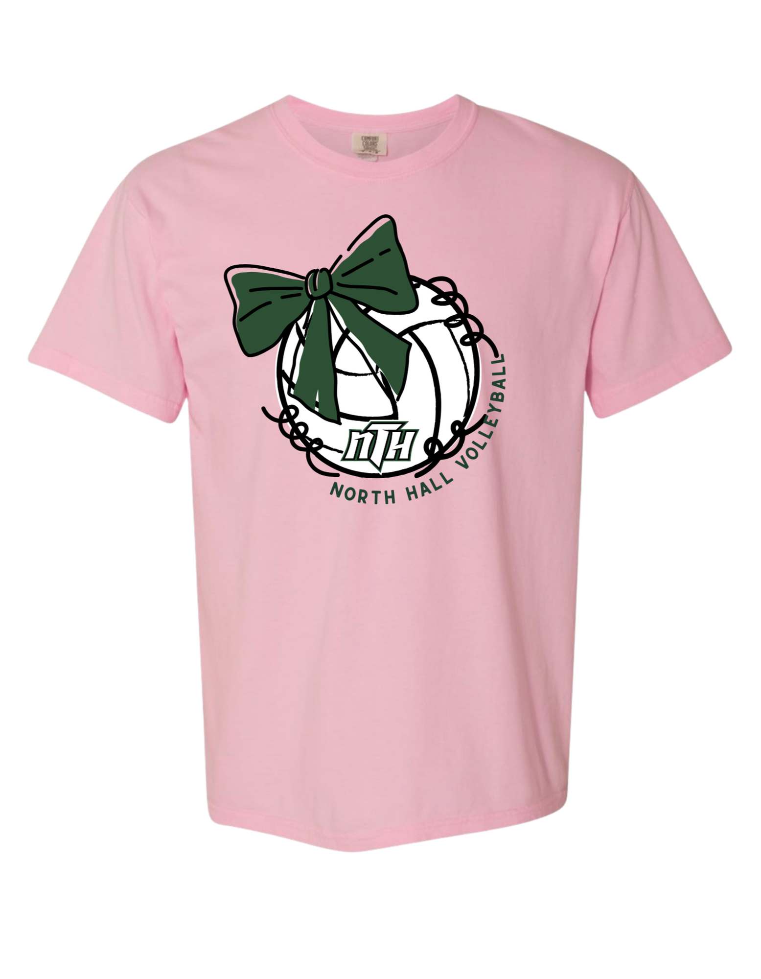 North Hall Volleyball & Bow T-Shirt
