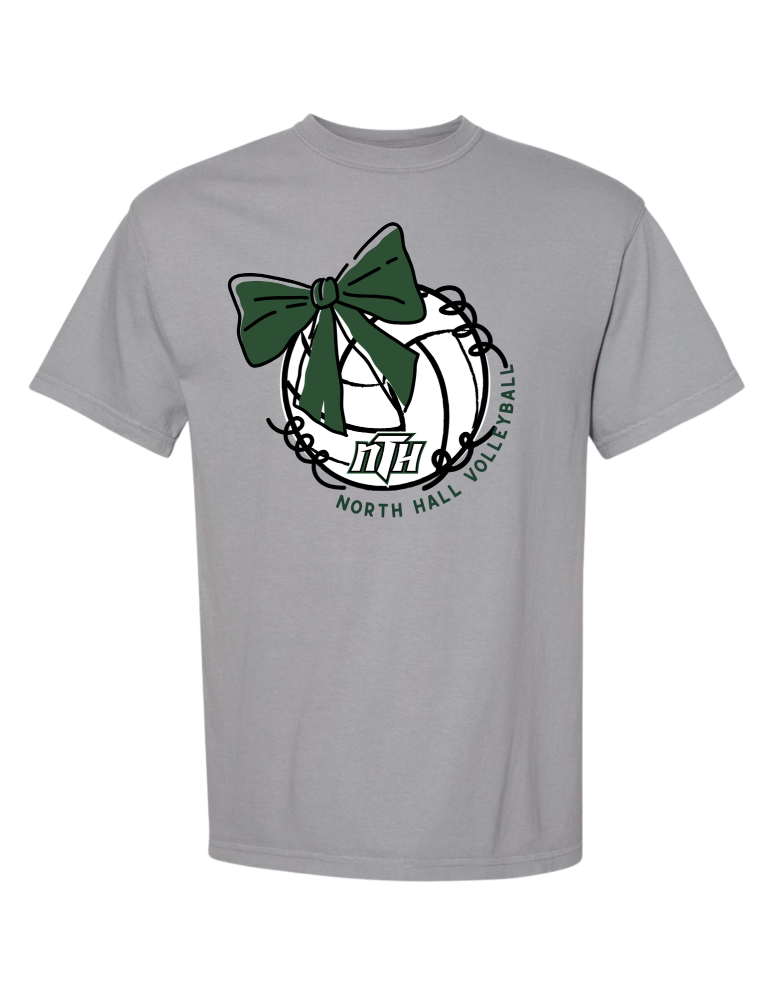 North Hall Volleyball & Bow T-Shirt