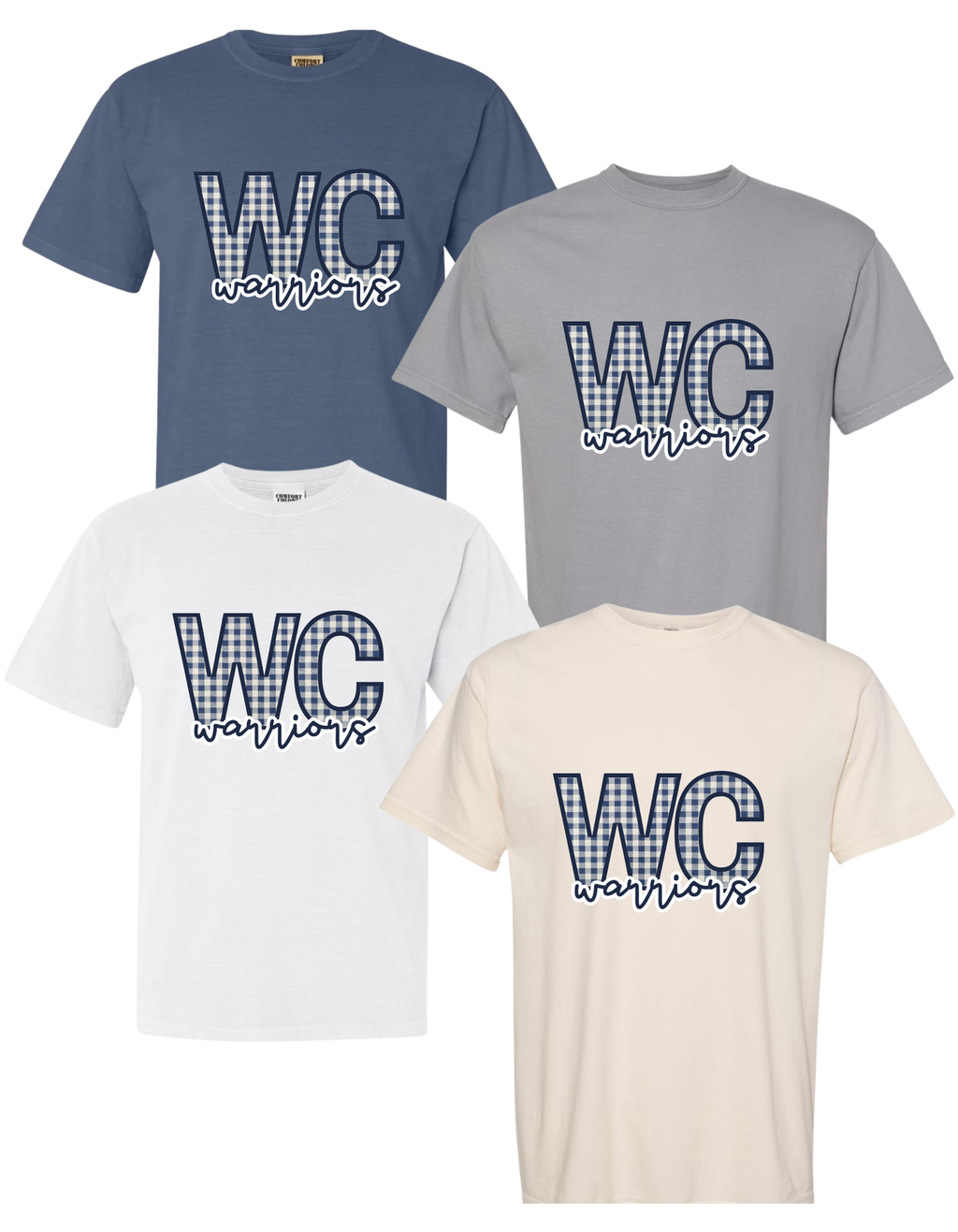 White County Warriors Plaid Boutique T-Shirt
