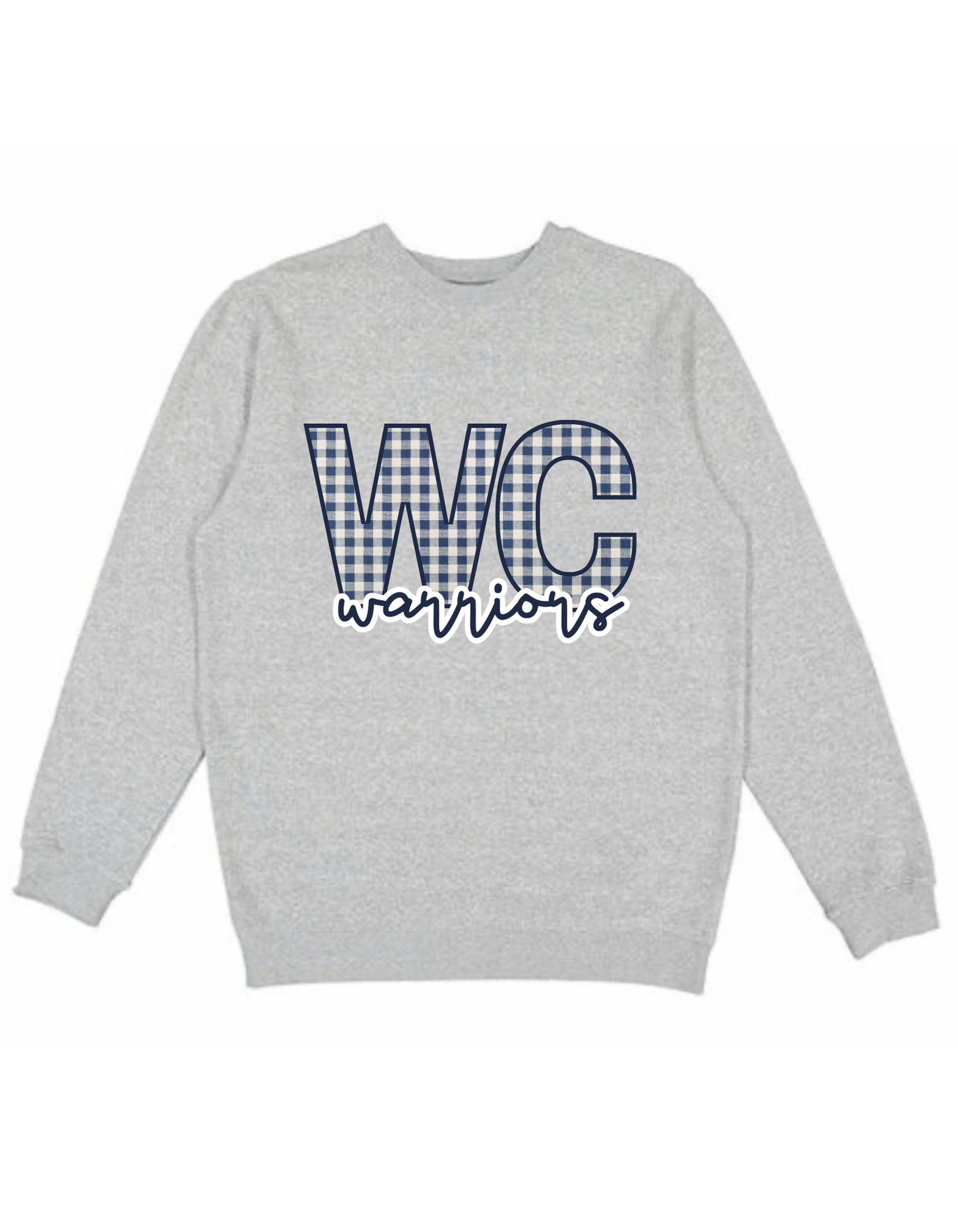 White County Warriors Gingham Boutique Sweatshirt
