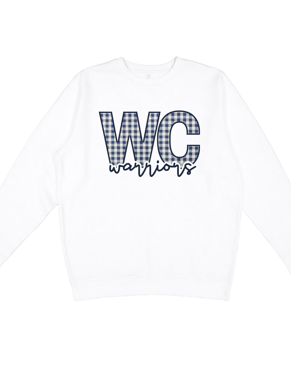 White County Warriors Gingham Boutique Sweatshirt