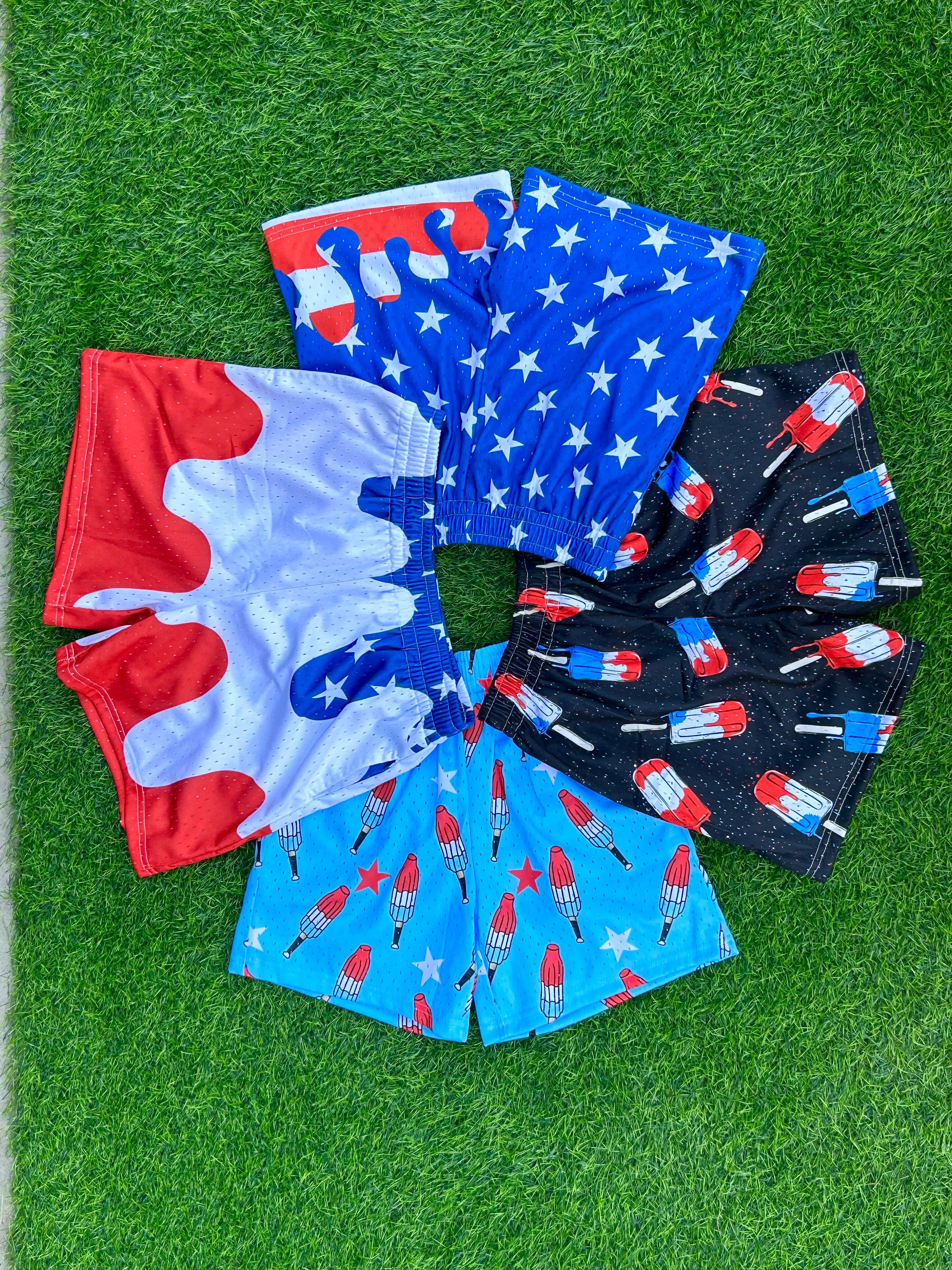 Stars and Stripes Baseball Shorts